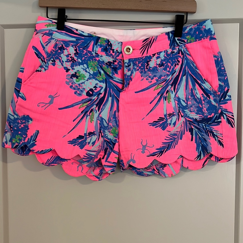 Lilly Pulitzer Buttercup Scalloped Shorts 0